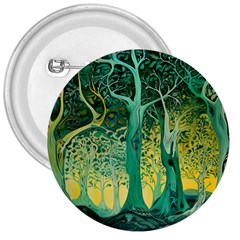 Trees Forest Mystical Forest Nature Junk Journal Scrapbooking Background Landscape 3  Buttons