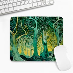 Trees Forest Mystical Forest Nature Junk Journal Scrapbooking Background Landscape Large Mousepad