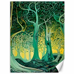 Trees Forest Mystical Forest Nature Junk Journal Scrapbooking Background Landscape Canvas 36  X 48 