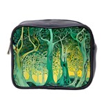 Trees Forest Mystical Forest Nature Junk Journal Scrapbooking Background Landscape Mini Toiletries Bag (Two Sides) Front