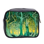 Trees Forest Mystical Forest Nature Junk Journal Scrapbooking Background Landscape Mini Toiletries Bag (Two Sides) Back