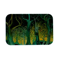 Trees Forest Mystical Forest Nature Junk Journal Scrapbooking Background Landscape Open Lid Metal Box (silver)   by Maspions