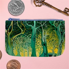 Trees Forest Mystical Forest Nature Junk Journal Scrapbooking Background Landscape Large Coin Purse