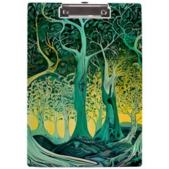 Trees Forest Mystical Forest Nature Junk Journal Scrapbooking Background Landscape A4 Acrylic Clipboard