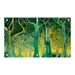 Trees Forest Mystical Forest Nature Junk Journal Scrapbooking Background Landscape Banner And Sign 5  X 3  by Maspions