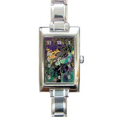 Flowers Trees Forest Mystical Forest Nature Rectangle Italian Charm Watch