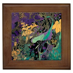 Flowers Trees Forest Mystical Forest Nature Framed Tile