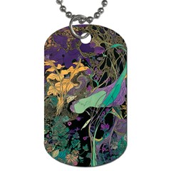 Flowers Trees Forest Mystical Forest Nature Dog Tag (one Side)