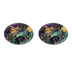 Flowers Trees Forest Mystical Forest Nature Cufflinks (oval)