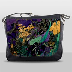 Flowers Trees Forest Mystical Forest Nature Messenger Bag