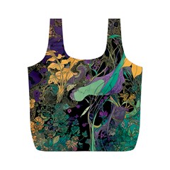 Flowers Trees Forest Mystical Forest Nature Full Print Recycle Bag (m)