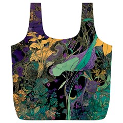 Flowers Trees Forest Mystical Forest Nature Full Print Recycle Bag (xl)