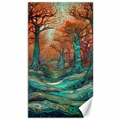 Trees Tree Forest Mystical Forest Nature Junk Journal Scrapbooking Landscape Nature Canvas 40  X 72  by Maspions