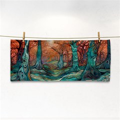 Trees Tree Forest Mystical Forest Nature Junk Journal Scrapbooking Landscape Nature Hand Towel