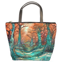 Trees Tree Forest Mystical Forest Nature Junk Journal Scrapbooking Landscape Nature Bucket Bag