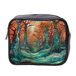 Trees Tree Forest Mystical Forest Nature Junk Journal Scrapbooking Landscape Nature Mini Toiletries Bag (Two Sides) Front