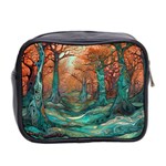 Trees Tree Forest Mystical Forest Nature Junk Journal Scrapbooking Landscape Nature Mini Toiletries Bag (Two Sides) Back