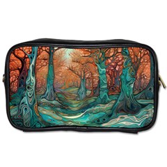 Trees Tree Forest Mystical Forest Nature Junk Journal Scrapbooking Landscape Nature Toiletries Bag (two Sides)