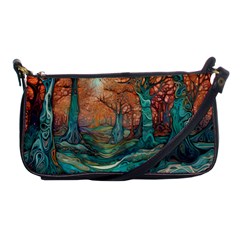 Trees Tree Forest Mystical Forest Nature Junk Journal Scrapbooking Landscape Nature Shoulder Clutch Bag