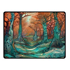 Trees Tree Forest Mystical Forest Nature Junk Journal Scrapbooking Landscape Nature Fleece Blanket (small) by Maspions