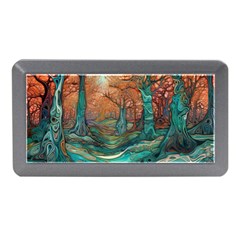 Trees Tree Forest Mystical Forest Nature Junk Journal Scrapbooking Landscape Nature Memory Card Reader (mini) by Maspions