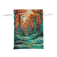 Trees Tree Forest Mystical Forest Nature Junk Journal Scrapbooking Landscape Nature Lightweight Drawstring Pouch (l)