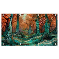 Trees Tree Forest Mystical Forest Nature Junk Journal Scrapbooking Landscape Nature Banner And Sign 7  X 4  by Maspions