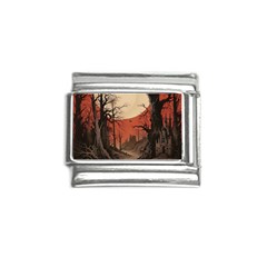 Comic Gothic Macabre Vampire Haunted Red Sky Italian Charm (9mm) by Maspions