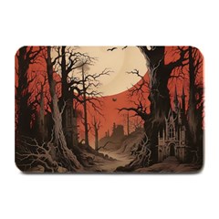 Comic Gothic Macabre Vampire Haunted Red Sky Plate Mats by Maspions