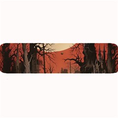 Comic Gothic Macabre Vampire Haunted Red Sky Large Bar Mat