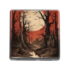 Comic Gothic Macabre Vampire Haunted Red Sky Memory Card Reader (square 5 Slot)