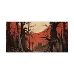 Comic Gothic Macabre Vampire Haunted Red Sky Yoga Headband