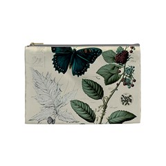 Butterflies Butterfly Botanical Nature Sketch Junk Journal Field Notes Paper Vintage Ephemera Cosmetic Bag (medium)