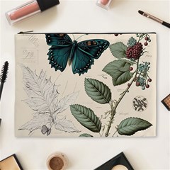 Butterflies Butterfly Botanical Nature Sketch Junk Journal Field Notes Paper Vintage Ephemera Cosmetic Bag (xl)