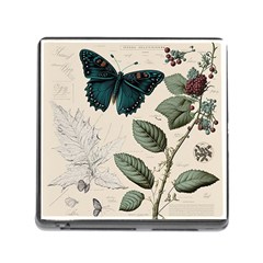 Butterflies Butterfly Botanical Nature Sketch Junk Journal Field Notes Paper Vintage Ephemera Memory Card Reader (square 5 Slot) by Maspions