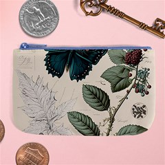 Butterflies Butterfly Botanical Nature Sketch Junk Journal Field Notes Paper Vintage Ephemera Large Coin Purse