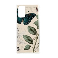 Butterflies Butterfly Botanical Nature Sketch Junk Journal Field Notes Paper Vintage Ephemera Samsung Galaxy Note 20 Tpu Uv Case by Maspions