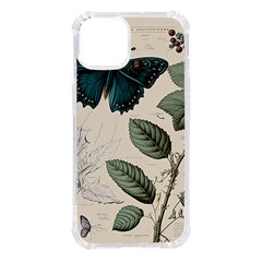 Butterflies Butterfly Botanical Nature Sketch Junk Journal Field Notes Paper Vintage Ephemera Iphone 14 Tpu Uv Print Case by Maspions