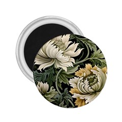 Flower Blossom Bloom Botanical Spring Nature Floral Pattern Leaves 2 25  Magnets