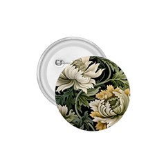 Flower Blossom Bloom Botanical Spring Nature Floral Pattern Leaves 1 75  Buttons