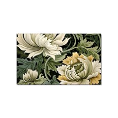 Flower Blossom Bloom Botanical Spring Nature Floral Pattern Leaves Sticker (rectangular)