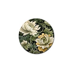 Flower Blossom Bloom Botanical Spring Nature Floral Pattern Leaves Golf Ball Marker