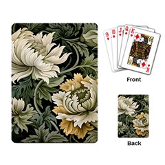 Flower Blossom Bloom Botanical Spring Nature Floral Pattern Leaves Playing Cards Single Design (rectangle)