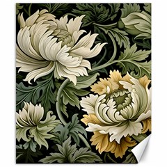 Flower Blossom Bloom Botanical Spring Nature Floral Pattern Leaves Canvas 8  X 10  by Maspions