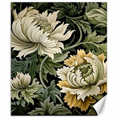 Flower Blossom Bloom Botanical Spring Nature Floral Pattern Leaves Canvas 20  X 24  by Maspions