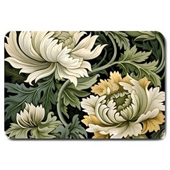 Flower Blossom Bloom Botanical Spring Nature Floral Pattern Leaves Large Doormat