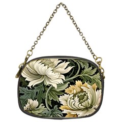 Flower Blossom Bloom Botanical Spring Nature Floral Pattern Leaves Chain Purse (two Sides)