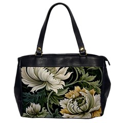 Flower Blossom Bloom Botanical Spring Nature Floral Pattern Leaves Oversize Office Handbag