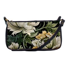 Flower Blossom Bloom Botanical Spring Nature Floral Pattern Leaves Shoulder Clutch Bag