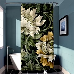 Flower Blossom Bloom Botanical Spring Nature Floral Pattern Leaves Shower Curtain 36  X 72  (stall) 